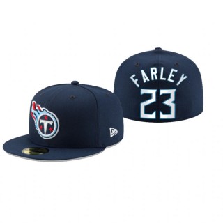Tennessee Titans Caleb Farley Navy Omaha 59FIFTY Fitted Hat