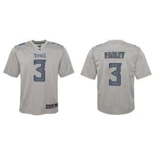 Caleb Farley Youth Tennessee Titans Gray Atmosphere Game Jersey