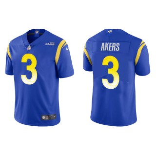 Men's Los Angeles Rams Cam Akers Royal Vapor Limited Jersey