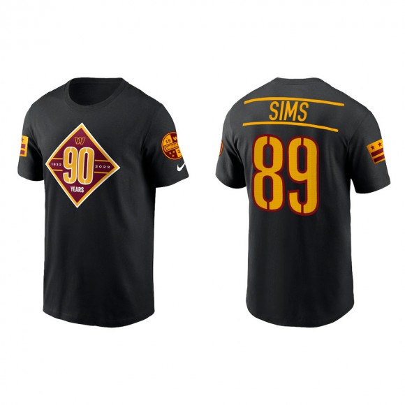 Cam Sims Washington Commanders Black 90th Anniversary T-Shirt