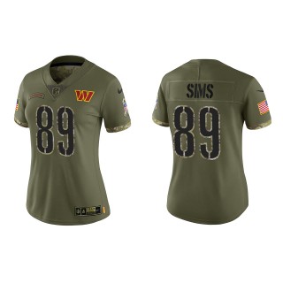 Cam Sims Women's Washington Commanders Olive 2022 Salute To Service Limited Jersey