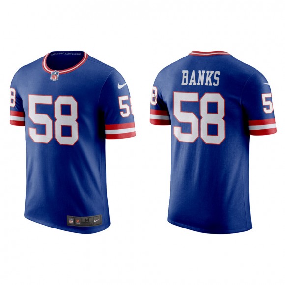 Carl Banks New York Giants Royal Classic Game T-Shirt