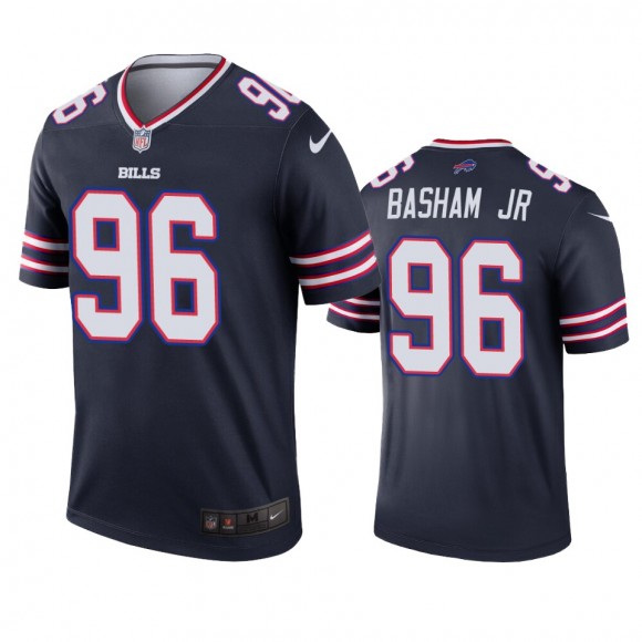 Buffalo Bills Carlos Basham Jr. Navy Inverted Legend Jersey