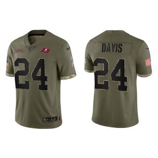 Carlton Davis Tampa Bay Buccaneers Olive 2022 Salute To Service Limited Jersey