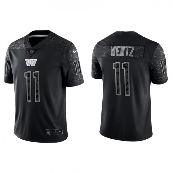 Carson Wentz Washington Commanders Black Reflective Limited Jersey