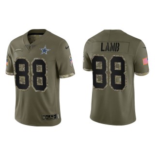 CeeDee Lamb Dallas Cowboys Olive 2022 Salute To Service Limited Jersey