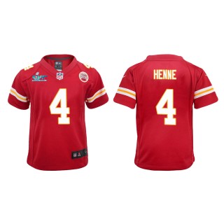 Chad Henne Youth Kansas City Chiefs Super Bowl LVII Red Game Jersey