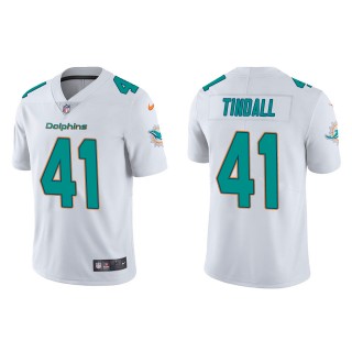 Men's Miami Dolphins Channing Tindall White Vapor Limited Jersey