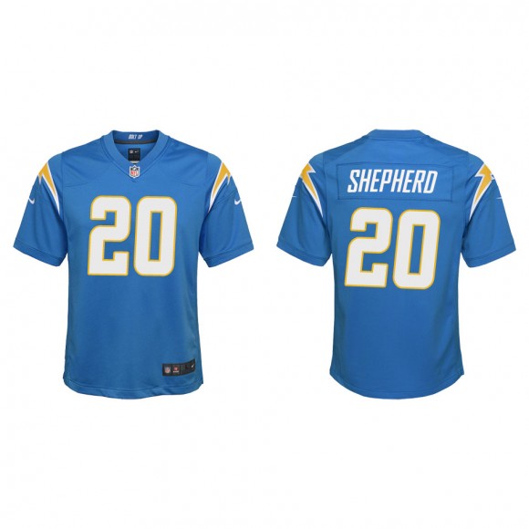 Youth Darrius Shepherd Chargers Powder Blue Game Jersey