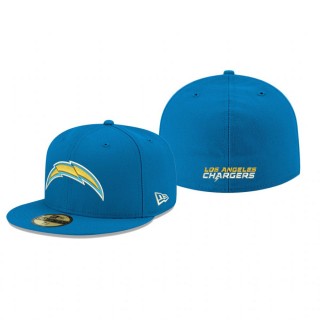 Los Angeles Chargers Powder Blue Omaha Primary Logo 59FIFTY Fitted Hat