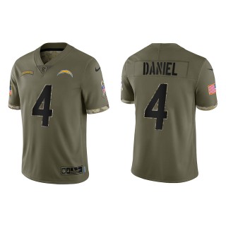 Chase Daniel Los Angeles Chargers Olive 2022 Salute To Service Limited Jersey
