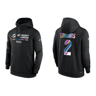 Chase Edmonds Miami Dolphins Black 2022 NFL Crucial Catch Therma Performance Pullover Hoodie