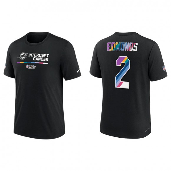 Chase Edmonds Miami Dolphins Black 2022 NFL Crucial Catch Performance T-Shirt