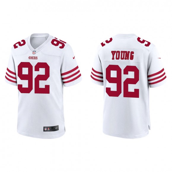 49ers Chase Young White Game Jersey