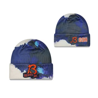 Men's Chicago Bears Navy 2022 Sideline Ink Dye Knit Hat