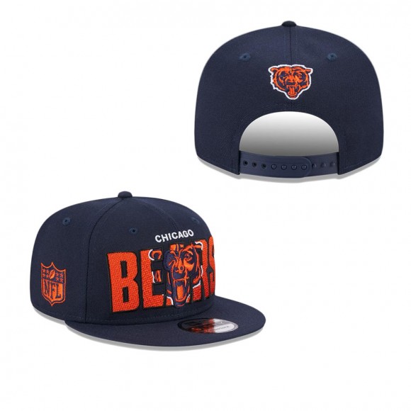 Men's Chicago Bears Navy 2023 NFL Draft 9FIFTY Snapback Adjustable Hat