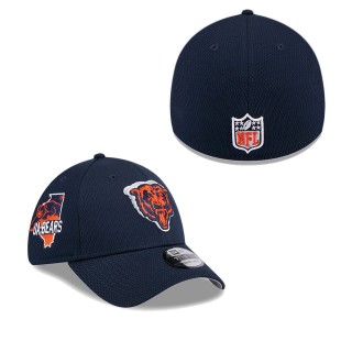 Chicago Bears Navy 2024 NFL Draft 39THIRTY Flex Hat