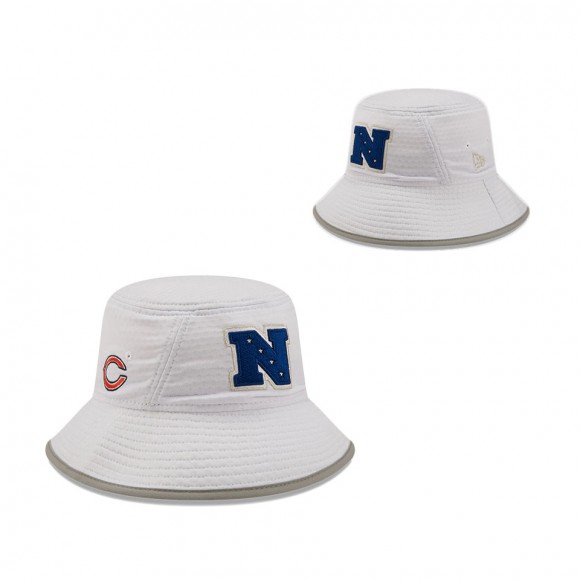 Men's Chicago Bears White NFC Logo Pro Bowl Bucket Hat