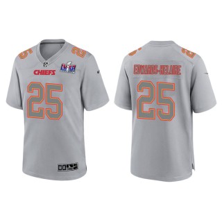 Chiefs Clyde Edwards-Helaire Gray Super Bowl LVIII Atmosphere Fashion Game Jersey