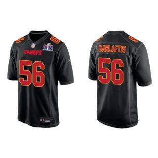 Chiefs George Karlaftis Black Super Bowl LVIII Carbon Fashion Game Jersey