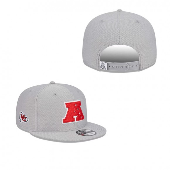 Kansas City Chiefs Gray 2024 Pro Bowl 9FIFTY Adjustable Snapback Hat