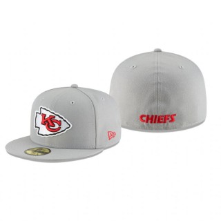 Kansas City Chiefs Gray Omaha 59FIFTY Hat