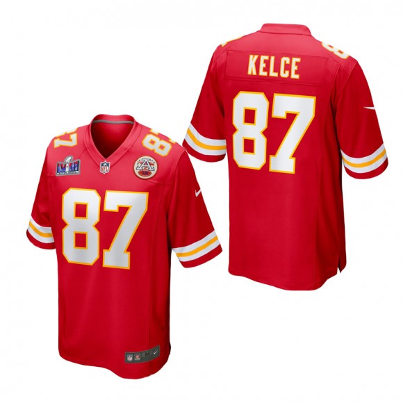 Kansas City Chiefs Travis Kelce Red Super Bowl LVIII Game Jersey