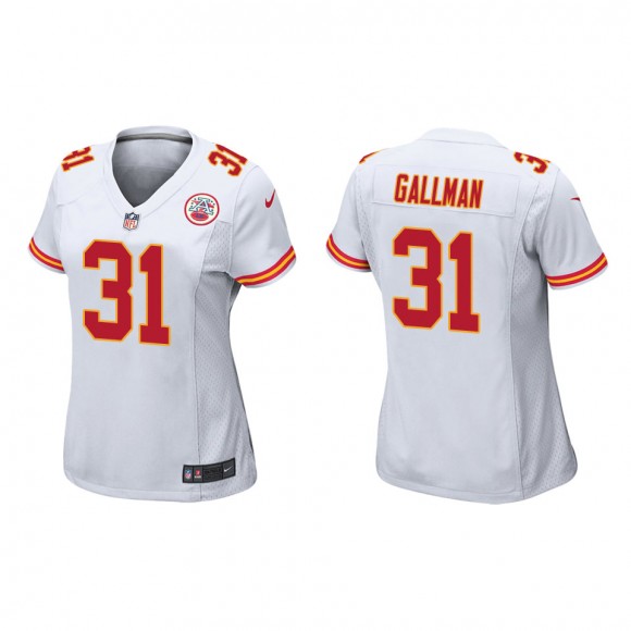 Women's Kansas City Chiefs Wayne Gallman White Game Jersey