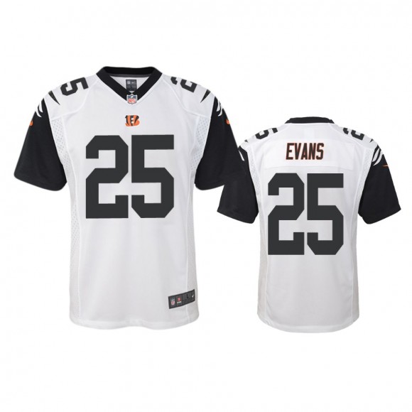 Cincinnati Bengals Chris Evans White Color Rush Game Jersey