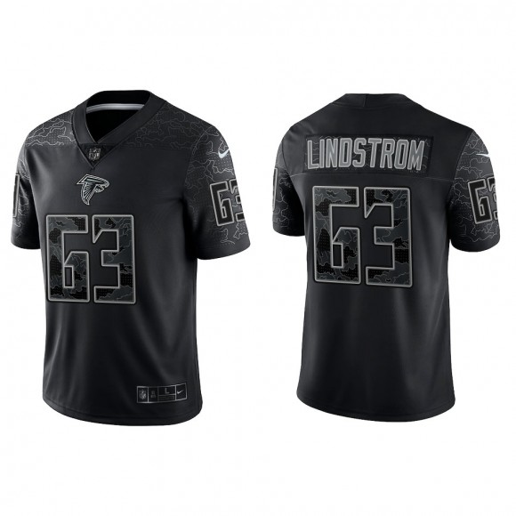 Chris Lindstrom Atlanta Falcons Black Reflective Limited Jersey