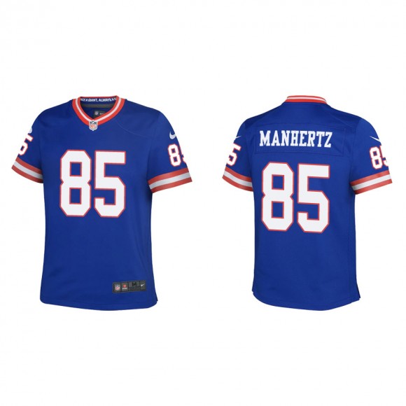 Youth Chris Manhertz Giants Royal Classic Game Jersey