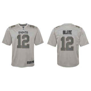 Chris Olave Youth New Orleans Saints Gray Atmosphere Game Jersey