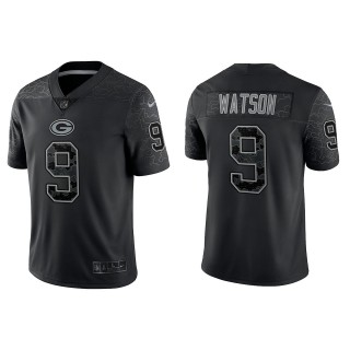 Christian Watson Green Bay Packers Black Reflective Limited Jersey