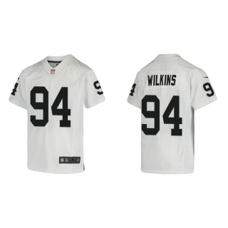 Youth Christian Wilkins Raiders White Game Jersey