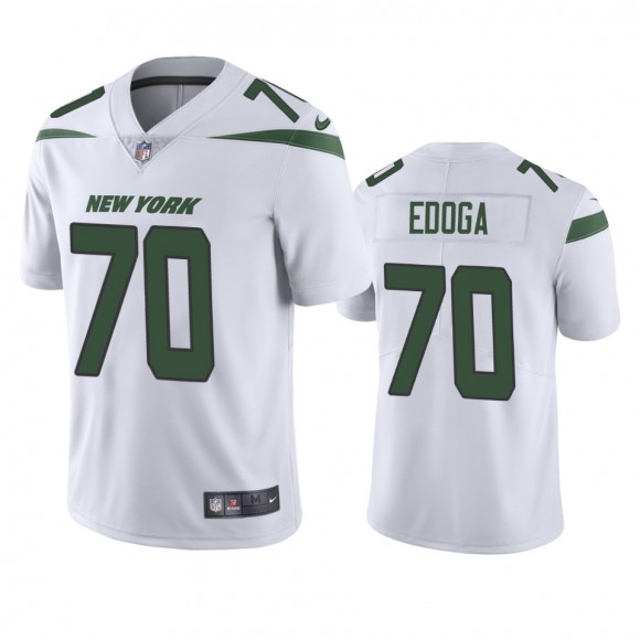 Chuma Edoga New York Jets White Vapor Limited Jersey