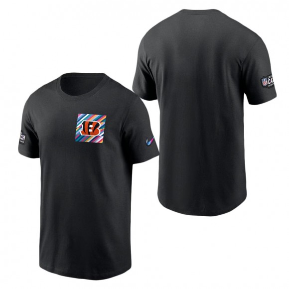 Cincinnati Bengals Black 2023 NFL Crucial Catch Sideline Tri-Blend T-Shirt