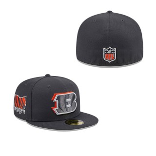 Cincinnati Bengals Graphite Official 2024 NFL Draft On Stage 59FIFTY Fitted Hat