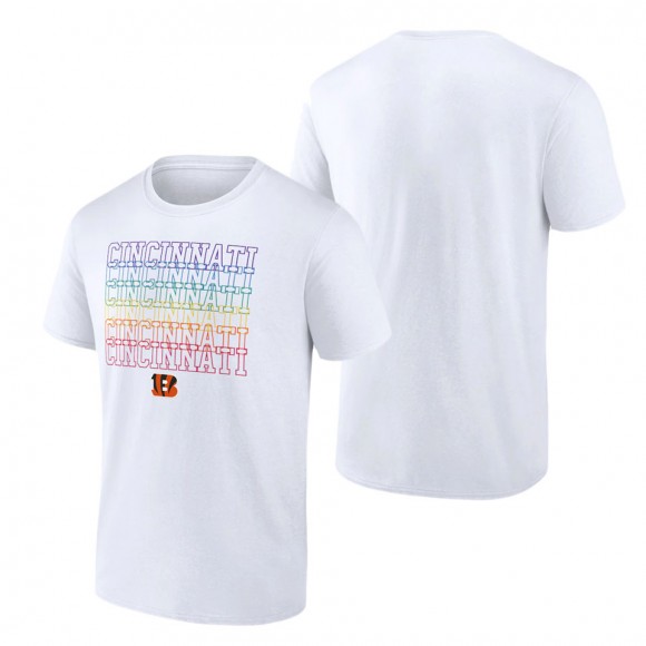 Men's Cincinnati Bengals Fanatics Branded White City Pride T-Shirt