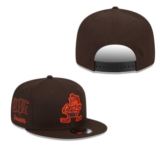 Cleveland Browns Brown Goth Side Script 9FIFTY Snapback Hat