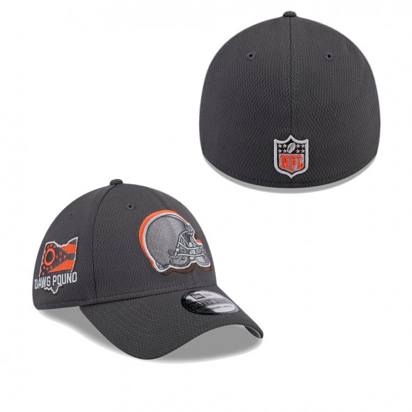 Cleveland Browns Graphite 2024 NFL Draft 39THIRTY Flex Hat