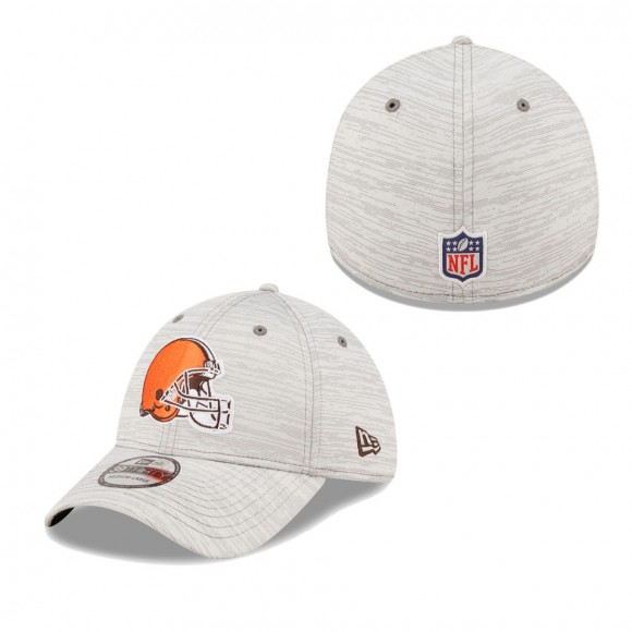 Men's Cleveland Browns Gray 2022 NFL Training Camp Official Coach 39THIRTY Flex Hat