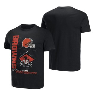 Men's Cleveland Browns NFL x Staple Black World Renowned T-Shirt
