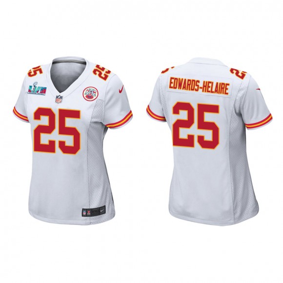 Clyde Edwards-Helaire Women's Kansas City Chiefs Super Bowl LVII White Game Jersey