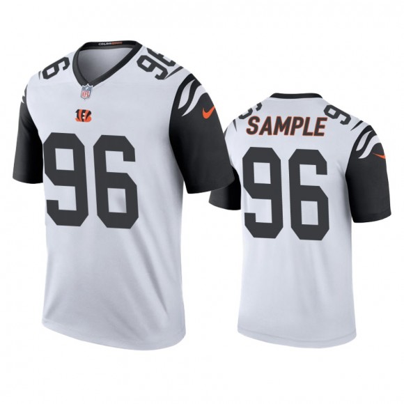 Cincinnati Bengals Cameron Sample White Color Rush Legend Jersey