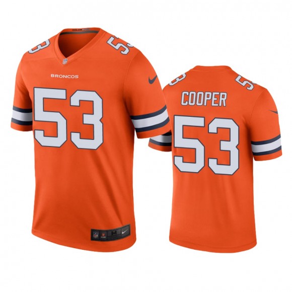 Denver Broncos Jonathon Cooper Orange Color Rush Legend Jersey
