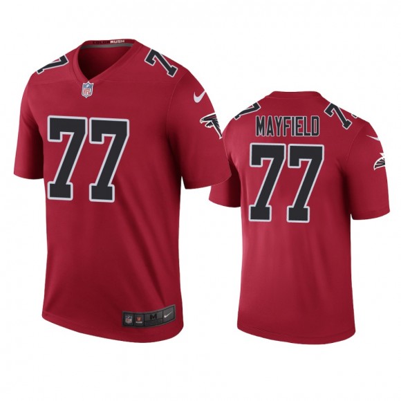 Atlanta Falcons Jalen Mayfield Red Color Rush Legend Jersey