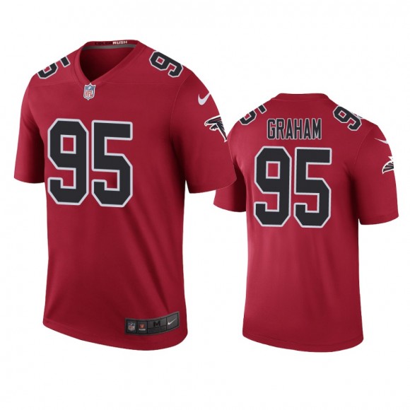 Atlanta Falcons Ta'Quon Graham Red Color Rush Legend Jersey