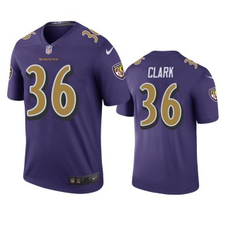 Baltimore Ravens Chuck Clark Purple Color Rush Legend Jersey