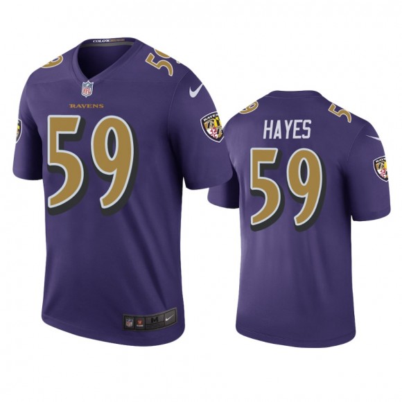 Baltimore Ravens Daelin Hayes Purple Color Rush Legend Jersey