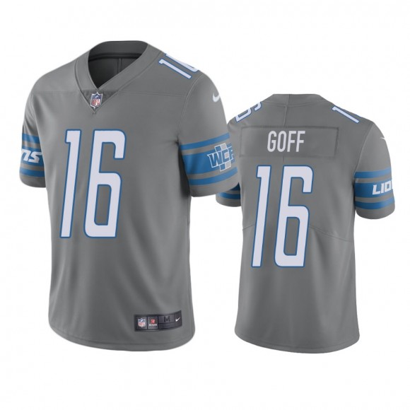 Color Rush Limited Detroit Lions Jared Goff Steel Jersey